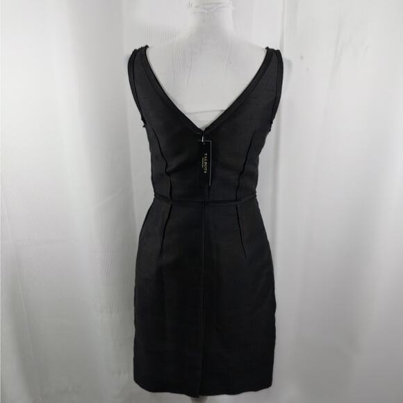 NWT@$229! TALBOTS! SILK & WOOL BLEND CLASSICALLY INSPIRED BLACK EVE DRESS! SZ 6 - Picture 6 of 12